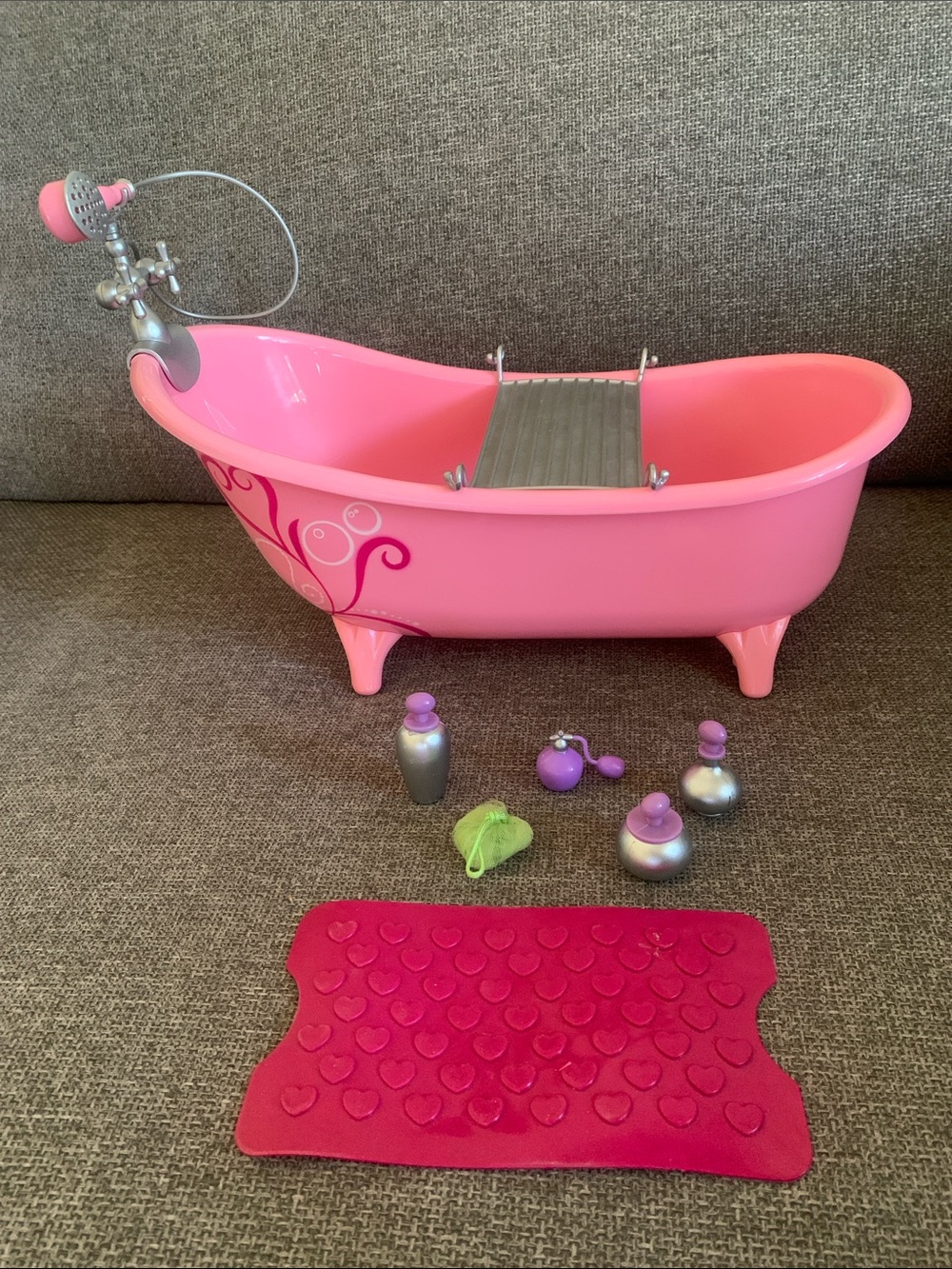 Our Generation Pink Doll Bathtub Playset with Accessories for 18” Dolls